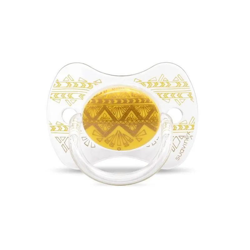 Suavinex Haute Couture Πιπίλα, θηλή Σιλικόνης, 18+ μηνών, Κίτρινο