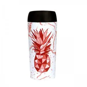Well Ανοξείδωτες Κούπες Ταξιδιού Pineapple White, 450ml