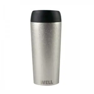 Well Ανοξείδωτες Κούπες Ταξιδιού Silver Glitter, 450ml