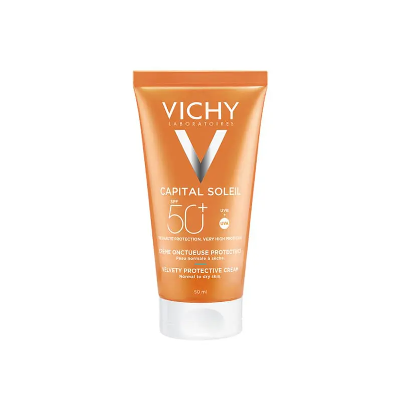 Vichy Capital Soleil Αντηλιακή Κρέμα Προσώπου για βελούδινη επιδερμίδα spf50, 50ml