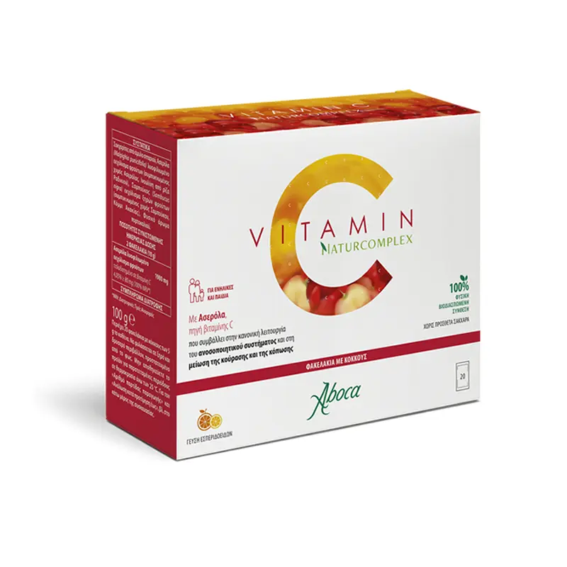 Aboca Vitamin C Naturcomplex, για την άμυνα του ανοσοποιητικού, 20 πόσιμα φακελάκια