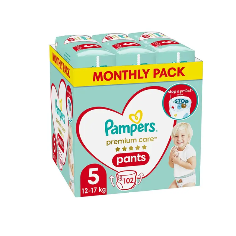 Pampers Premium Pants No5, 102 τεμάχια