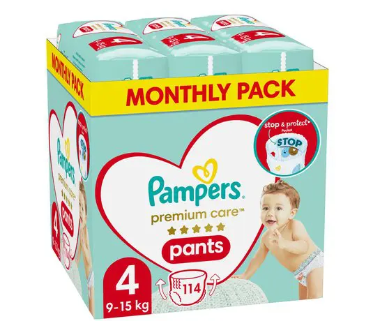Pampers Premium Pants No4, 114 τεμάχια