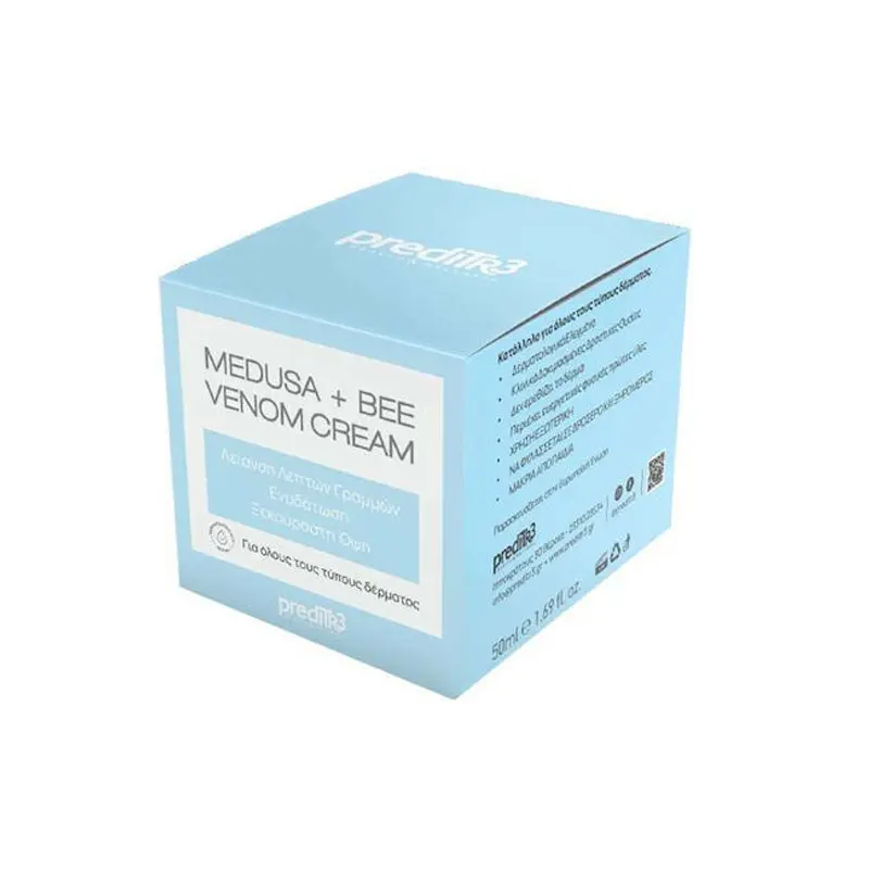 Preditr3 Medusa & Bee Venom Cream, Κρέμα Προσώπου για Λείανση Λεπτών γραμμών - Ενυδάτωση - Ξεκούραστη όψη, 50ml