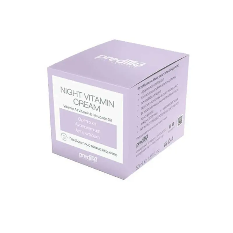 Preditr3 Night Vitamin Cream, Κρέμα Νύχτας Θρεπτική - Αναγεννητική - Αντιρυτιδική, 50ml