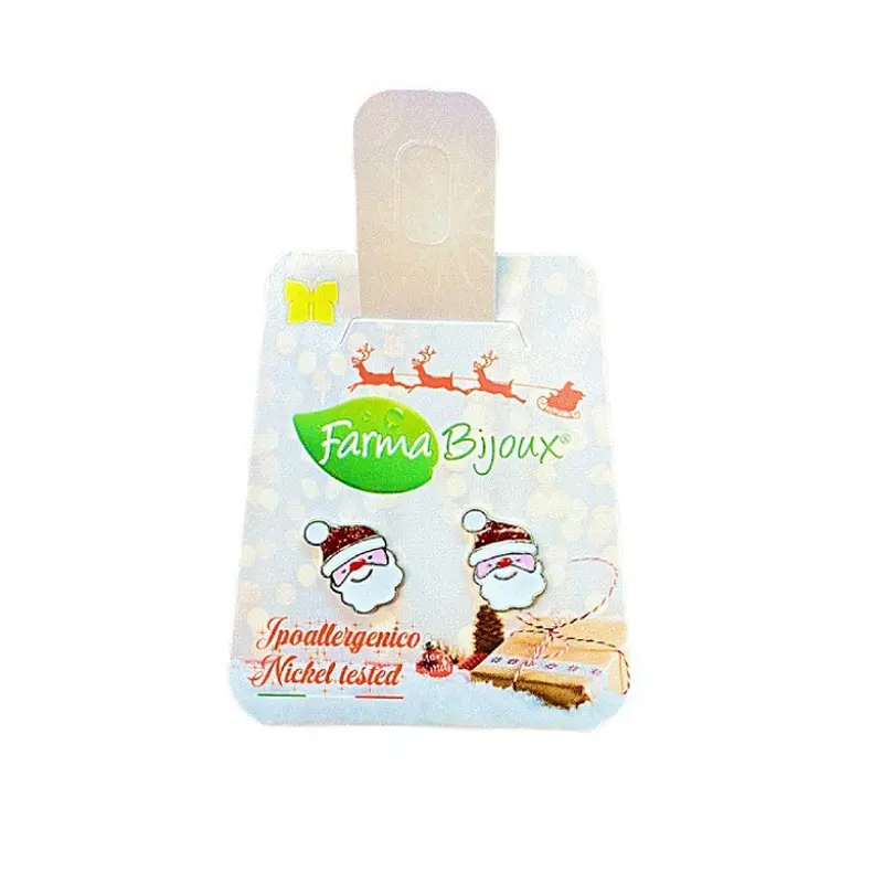 Farma Bijoux Υποαλλεργικά Σκουλαρίκια Άγιος Βασίλης 10mm (BEΧΜ-4)