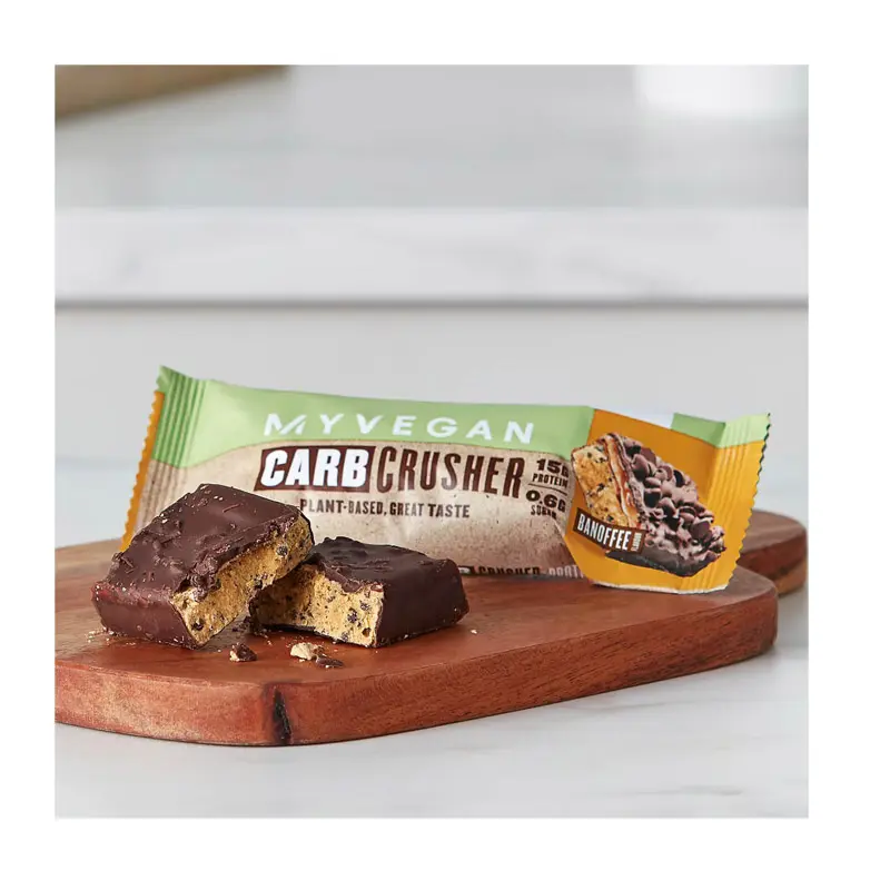 My protein Vegan Carb Crusher,Επικό σνακ τριπλής στρώσης με ελάχιστη ζάχαρη, με γεύση Banoffee, 1 τεμάχιο
