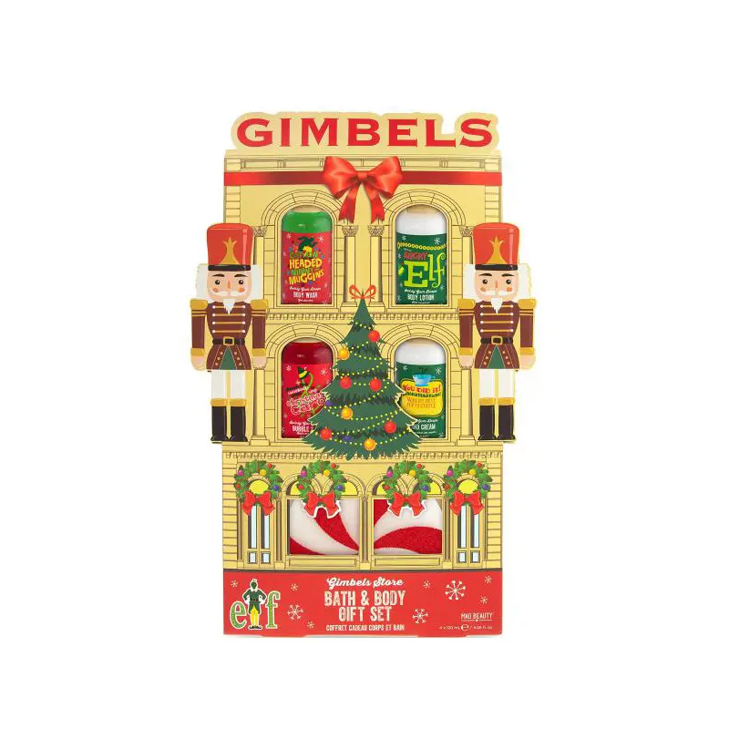 Mad Beauty Elf Gimbels Store Bath & body Gift Set, Σετ Περιποίησης Σώματος & Σφουγγάρι 5τμχ