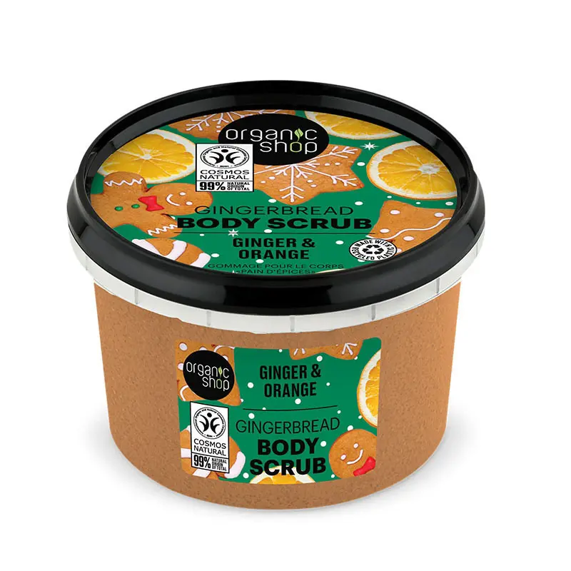 Natura Siberica Organic Shop Scrub Σώματος Gingerbread, Τζίντζερ & Πορτοκάλι, 250 ml
