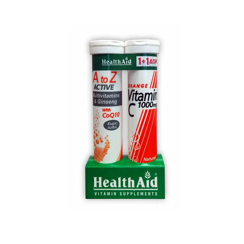 Health Aid A to Z Active & ΔΩΡΟ Vitamin C 1000mg, 20+20 δισκία