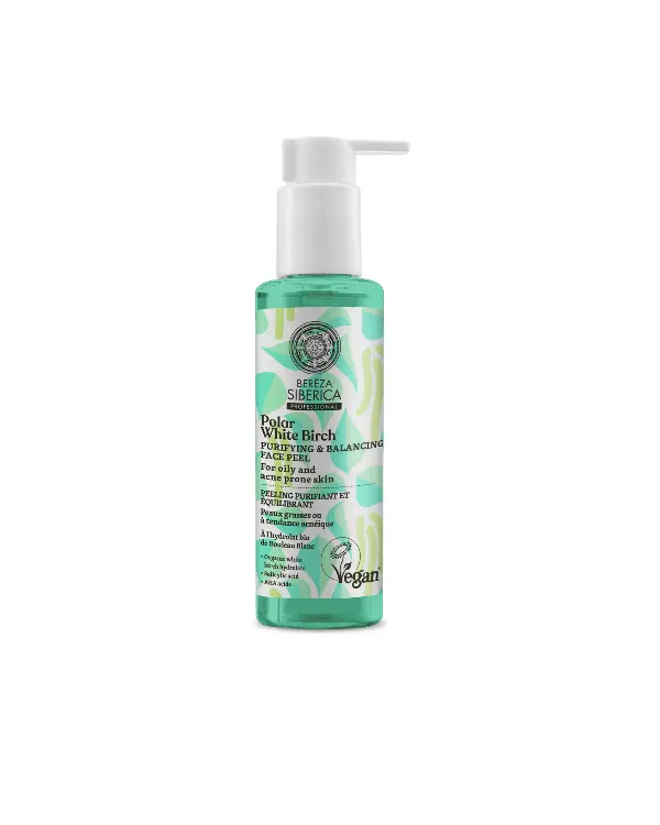 Natura Siberica Bereza, Τζέλ Πίλνινγκ για Καθαρισμό & Εξισορρόπηση, για λιπαρή και ακνεϊκή επιδερμίδα, 145 ml