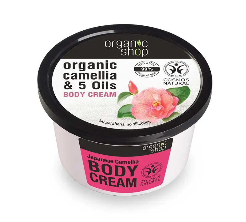 Natura Siberica Organic shop Japanese Camellia Body Cream , Βιολογική Καμέλια & 5 Έλαια , Κρέμα σώματος , 250ml