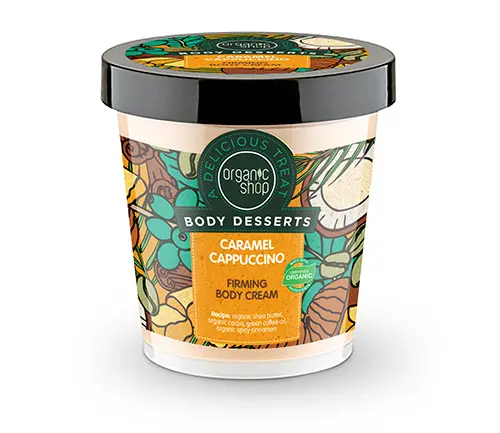 Natura Siberica Organic Shop Body Desserts Caramel Cappuccino , Συσφικτική κρέμα σώματος Καραμέλα Καπουτσίνο , 450ml