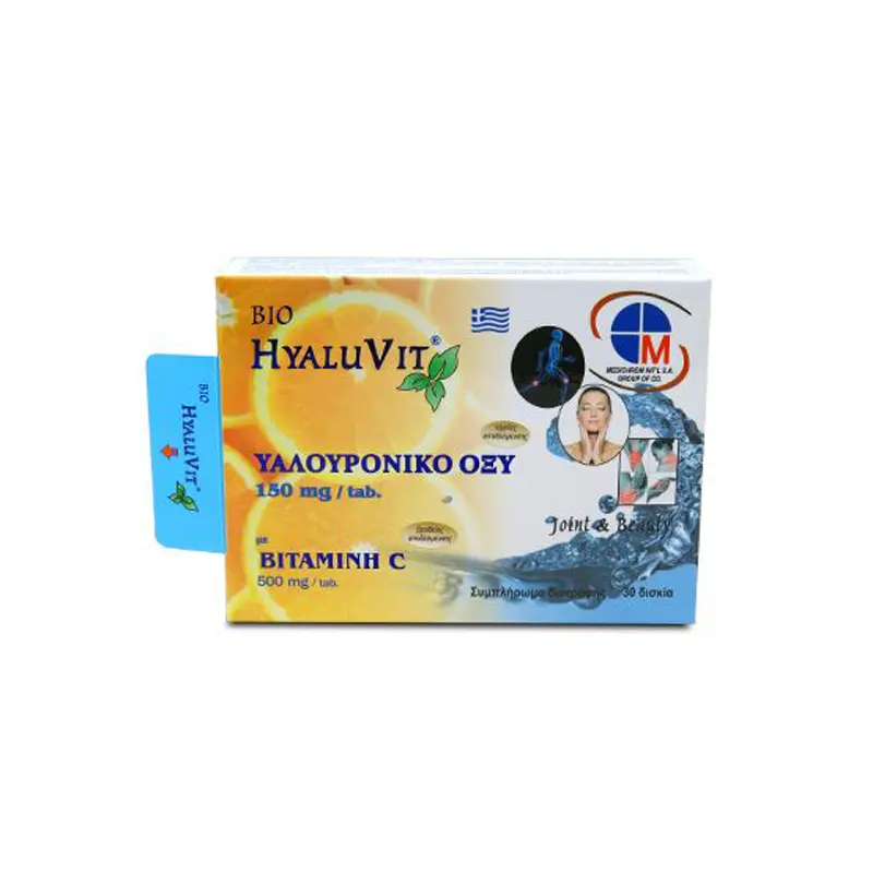 Medichrom Hyaluvit, Υαλουρονικό Οξύ 150mg & Βιταμίνη C 500mg, 30 δισκία