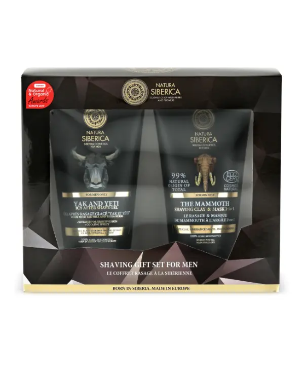 Natura Siberica Men shaving gift set (Tζελ προσώπου μετά το ξύρισμα + Αφρός ξυρίσματος & Μάσκα, 2 σε 1)