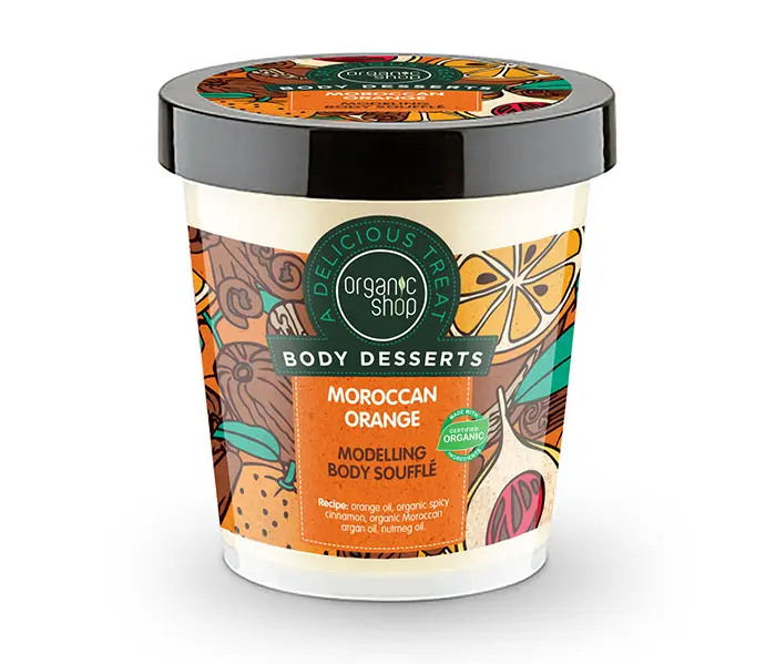 Natura Siberica Organic Shop Body Desserts Moroccan Orange , Μαροκινό Πορτοκάλι Σουφλέ σμίλευσης σώματος , 450ml