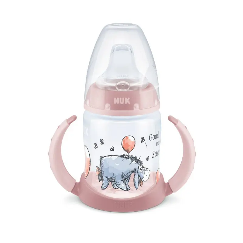 Nuk Learner Bottle Disney Winnie The Pooh, Μπιμπερό Εκπαίδευσης με Στόμιο Σιλικόνης & 2 Λαβές, 150ml