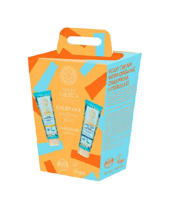 Natura Siberica OBLEPIKHA SPA therapy gift set (NS Oblepikha Hand cream, 75 ml + Foot cream, 75 ml)
