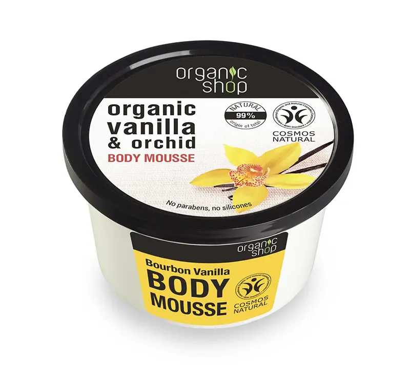 Natura Siberica Organic shop Bourbon Vanilla Body Mousse , Βιολογική Βανίλια & Ορχιδέα , Body Mousse , 250ml