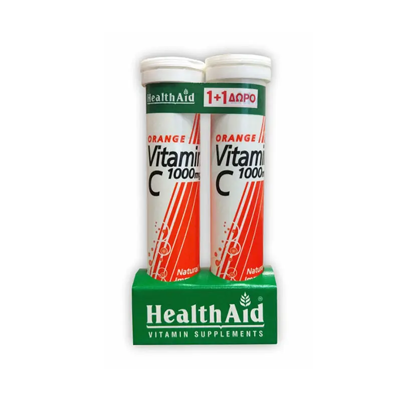 Health Aid VItamin C 1000mg πορτοκάλι & ΔΩΡΟ Vitamin C 1000mg πορτοκάλι, 20+20 δισκία
