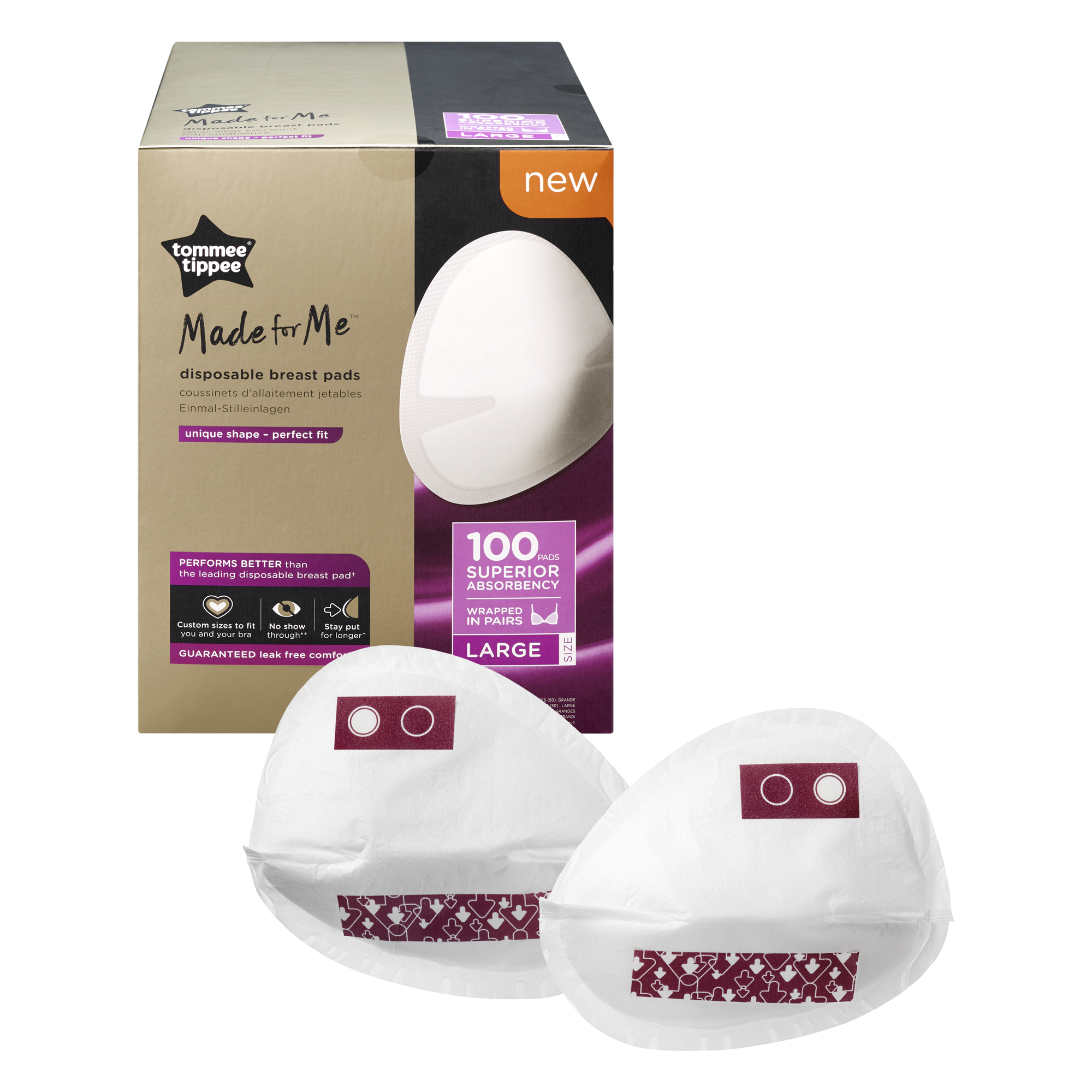Tommee Tippee Επιθέματα στήθους μίας χρήσης LARGE 100 τμχ