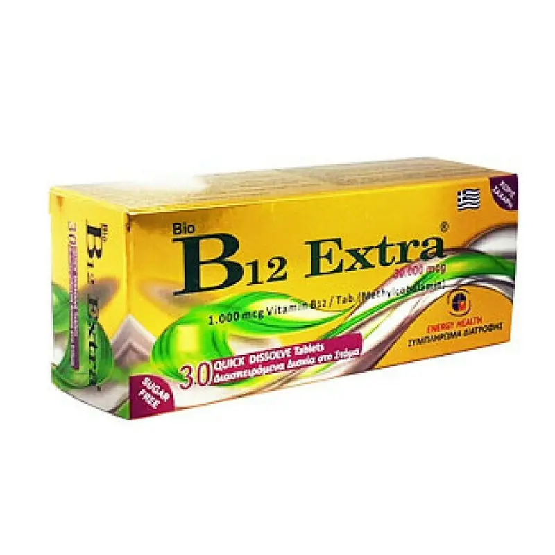 Medichrom Vitamin B12 Extra, 30 Διασπειρώμενα Δισκία στο στόμα