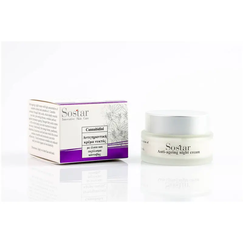 Sostar CannabisOil Αντιρυτιδική Κρέμα Νύχτας, 50ml