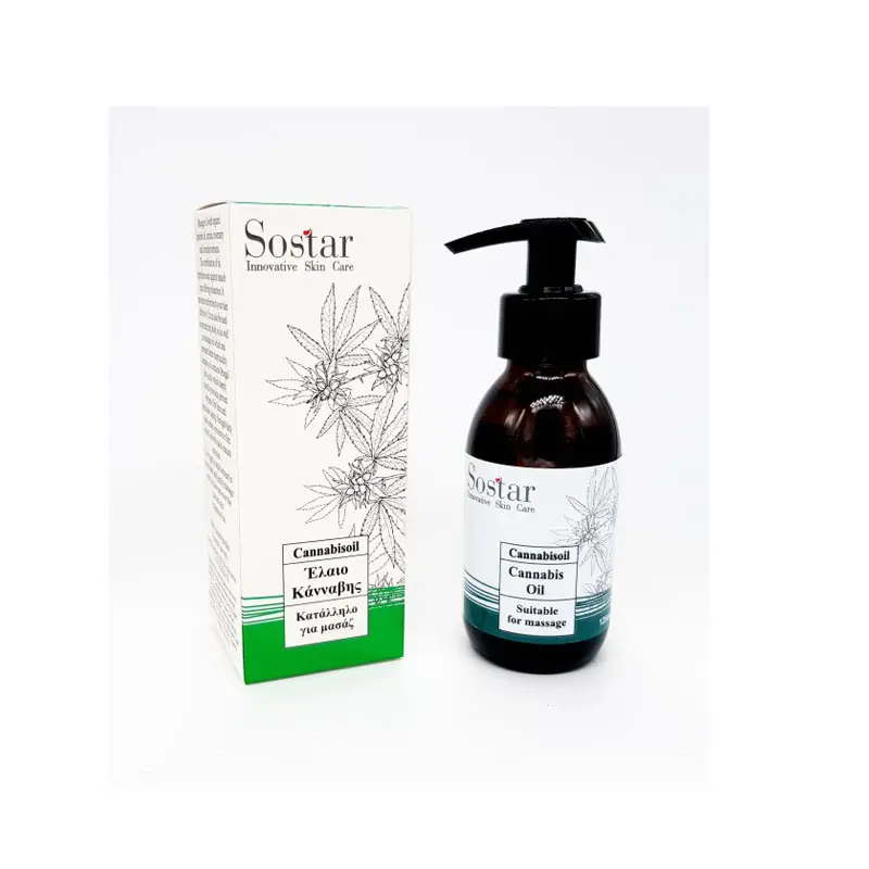 Sostar CannabisOil Λάδι Μασάζ με έλαιο Κάνναβης, 125ml