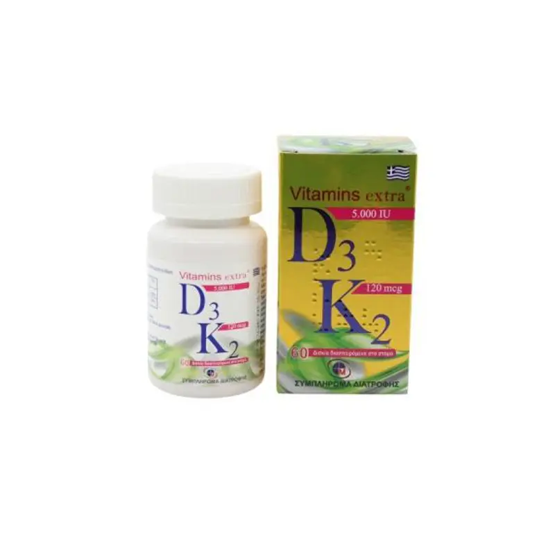 Medichrom Vitamins Extra, D3 5000IU, K2 120mcg, 60 διασπειρώμενα δισκία