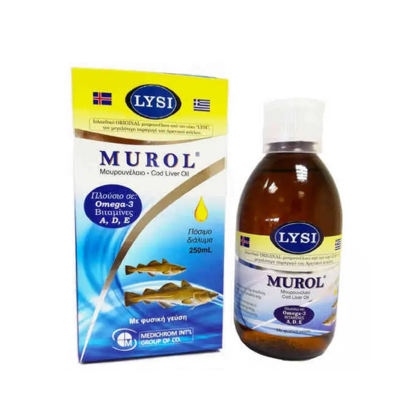 Medichrom Murol, Πόσιμο Μουρουνέλαιο με γεύση πορτοκάλι, 250ml