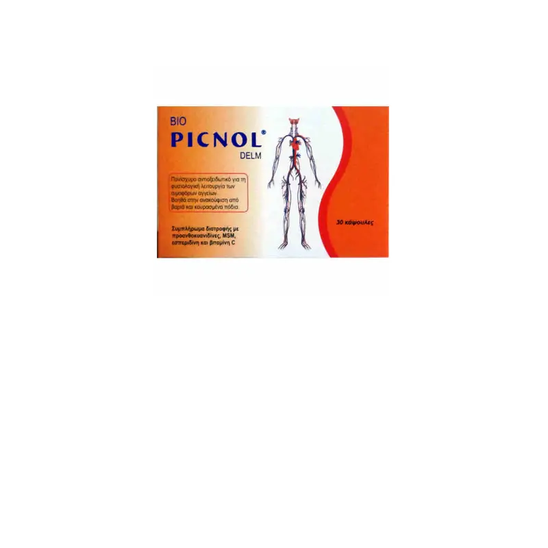 Medichrom Picnol, Αντιοξειδωτικό για τη φυσιολογική λειτουργία των αιμοφόρων αγγείων, 30 κάψουλες