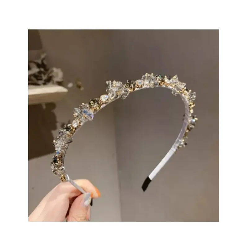 Στέκα Μαλλιών Strass Grey