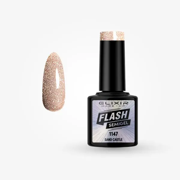 Elixir Ημιμόνιμο βερνίκι Flash 8ml – #1147 (Sand Castle)