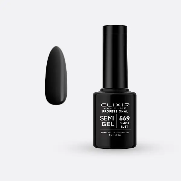Elixir Ημιμόνιμο βερνίκι 5ml #569 (Black Lust)