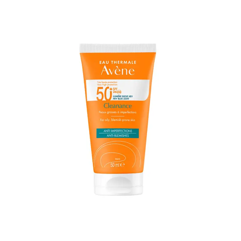 Avene Cleanance Solaire Αντηλιακό Προσώπου Για το Λιπαρό Δέρμα Με Ατέλειες spf50+, 50ml