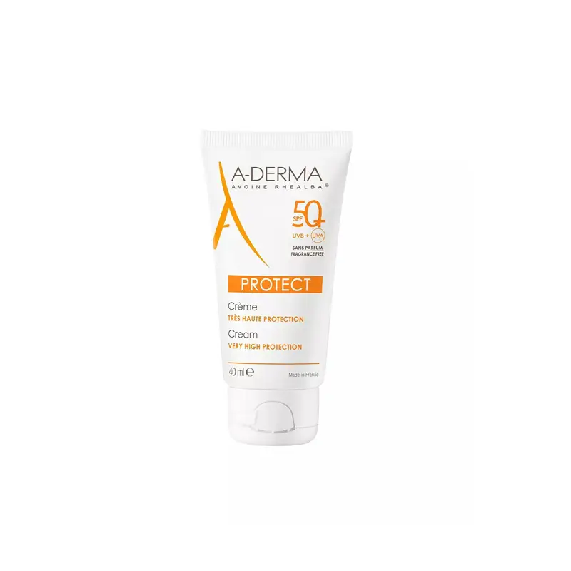 A-Derma Protect Cream spf50+, Αντηλιακή Κρέμα Προσώπου, 40ml