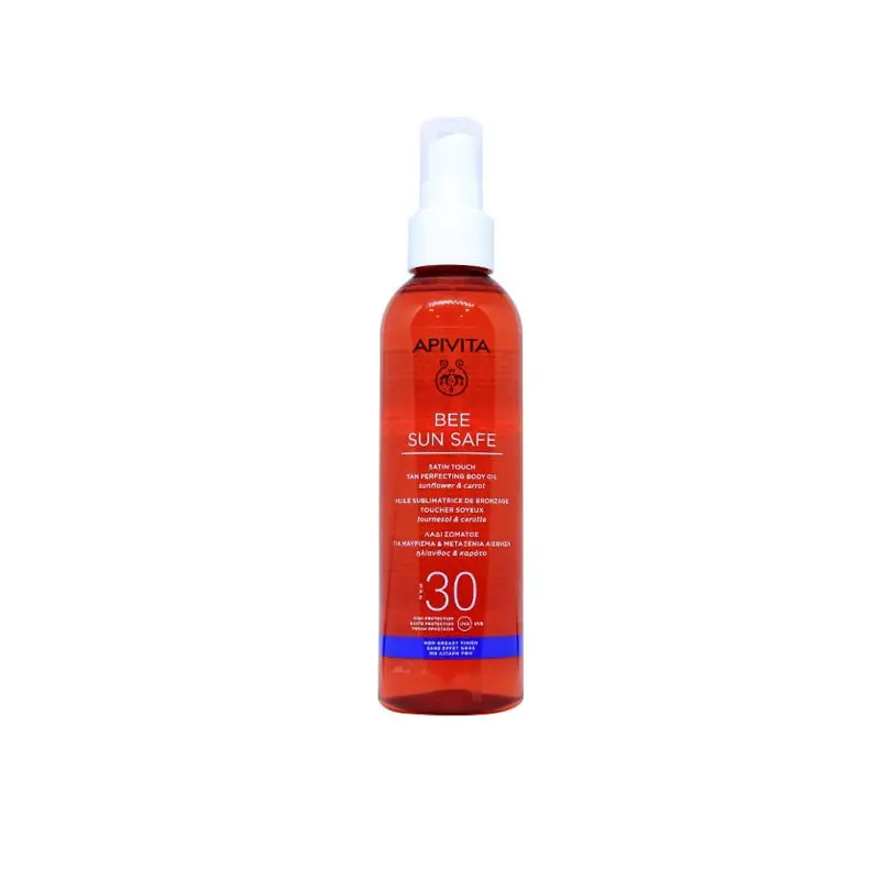 Apivita Bee Sun Safe Λάδι Σώματος για Μαύρισμα & Μεταξένια Αίσθηση SPF30, 200ml