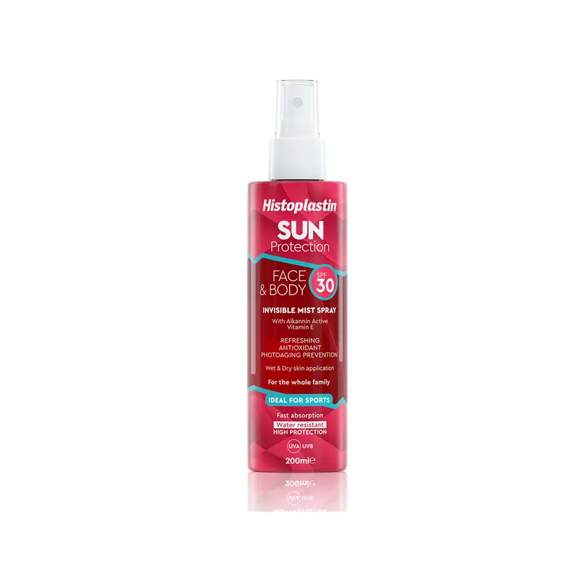 Histoplastin SUN PROTECTION Face & Body Invisible Mist Spray spf30, 200ml