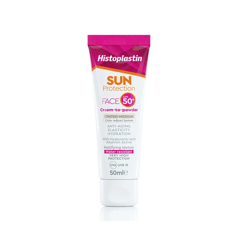 Histoplastin SUN PROTECTION Face Cream to Powder spf50 με χρώμα, 50ml