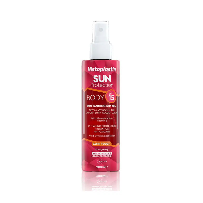Histoplastin SUN PROTECTION Tanning Dry Oil Body Satin Touch spf15, 200ml