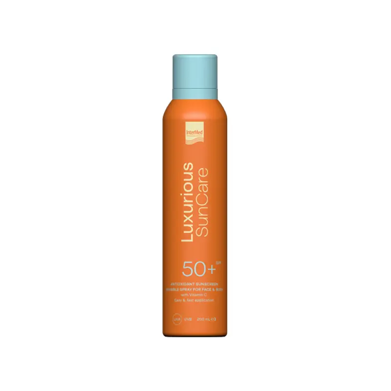 Luxurious Suncare Antioxidant Sunscreen Invisible Spray SPF 50+, Με Βιταμίνη C, για πρόσωπο και σώμα, 200ml