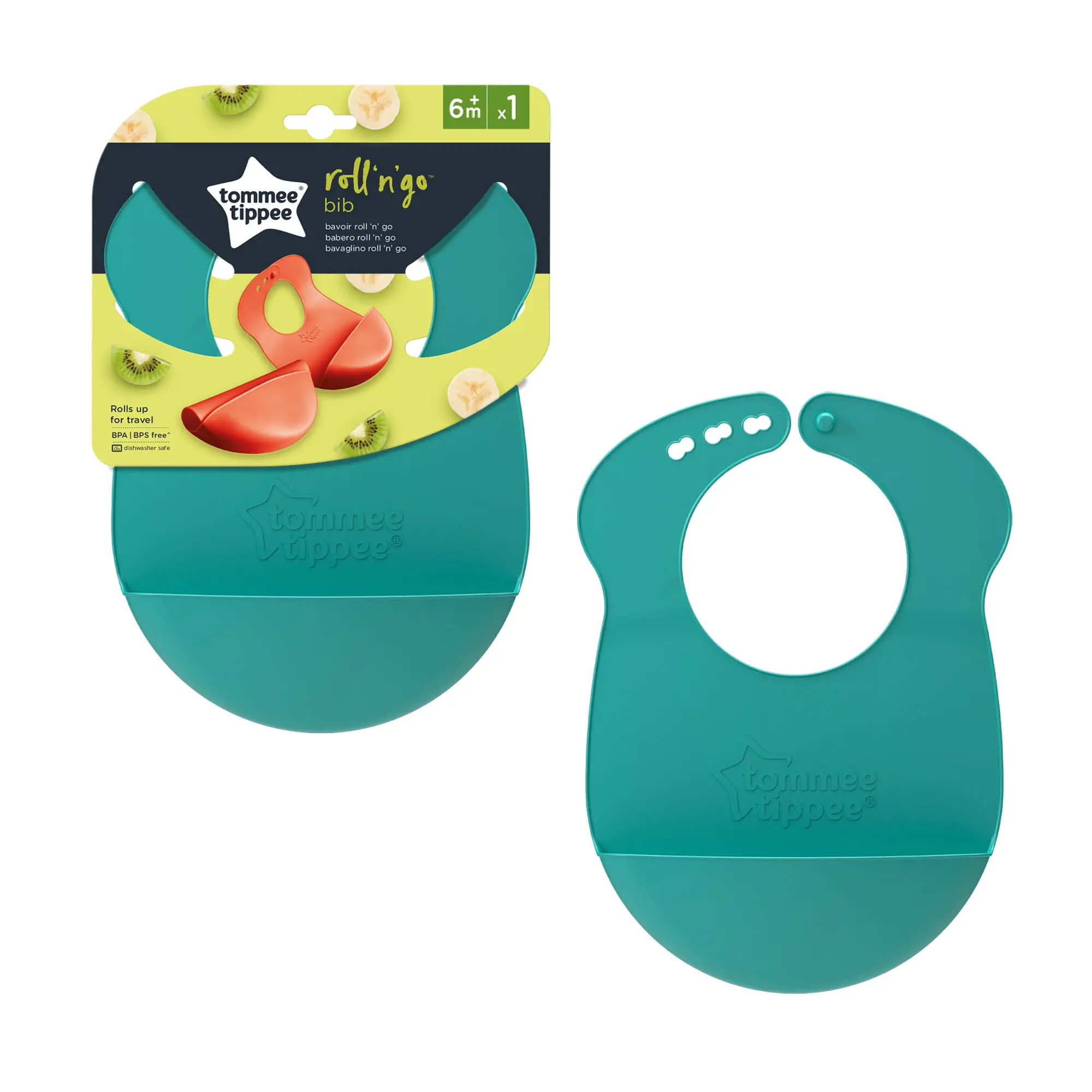 Tommee Tippee Βρεφική σαλιάρα σιλικόνης 7m+
