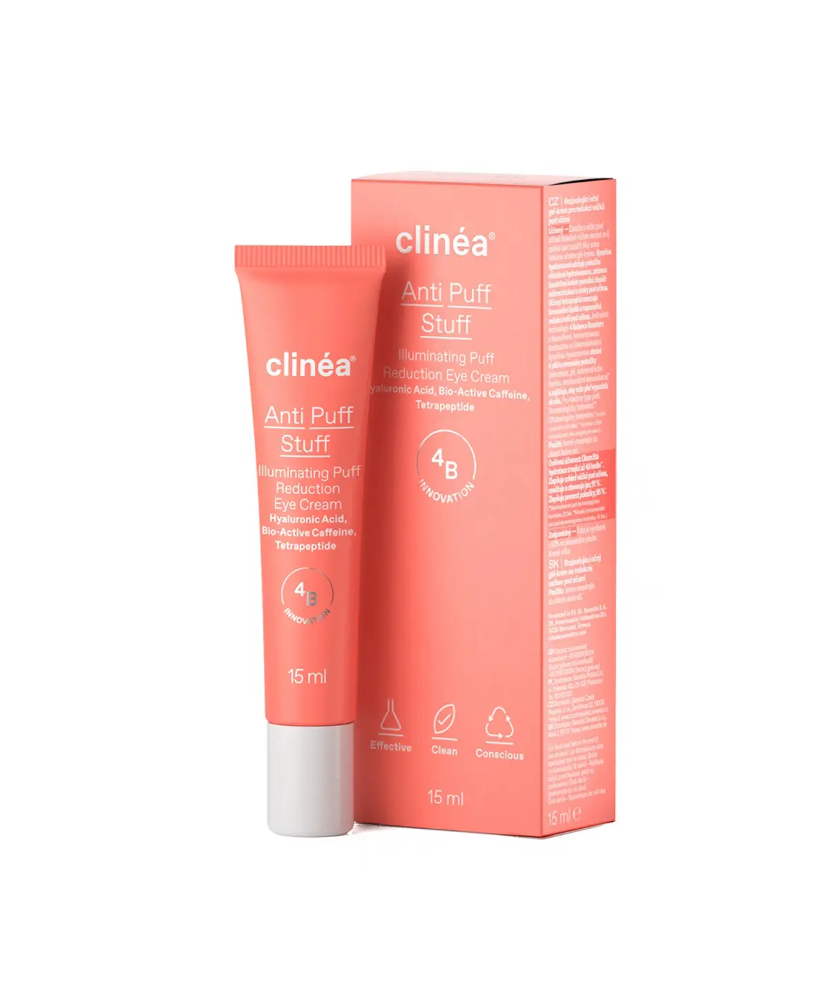 Clinea Anti Puff Stuff , Κρέμα Ματιών για μείωση σακουλών κάτω από τα μάτια ,15ml