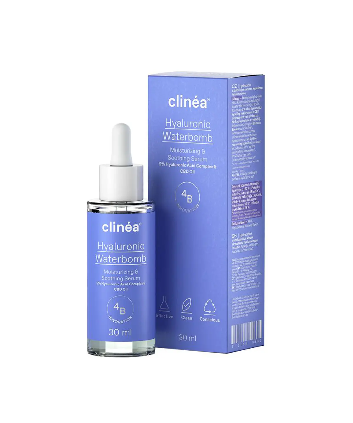 Clinea Hyaluronic Waterbomb Serum , Ενυδατικός και Καταπραϋντικός ορός