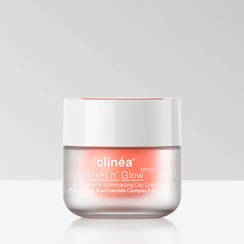 Clinea Reset n' Glow SPF20, Κρέμα ημέρας αντιγήρανσης και λάμψης SPF20, 50ml