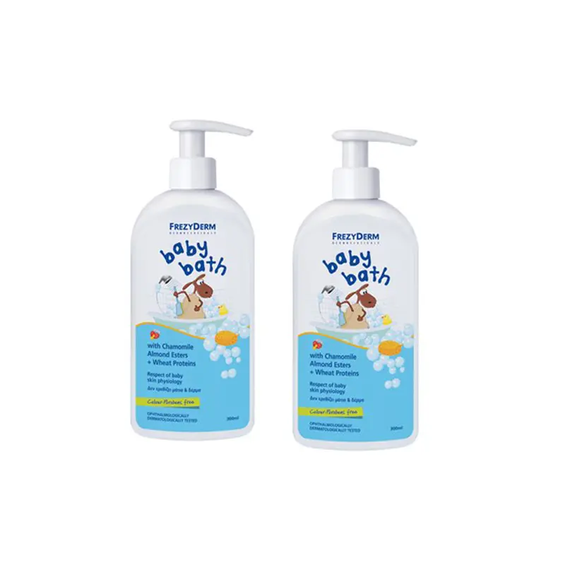 Frezyderm Baby Bath Promo 1+1, Απαλό Βρεφικό Αφρόλουτρο για το καθημερινό μπάνιο,  2x300ml