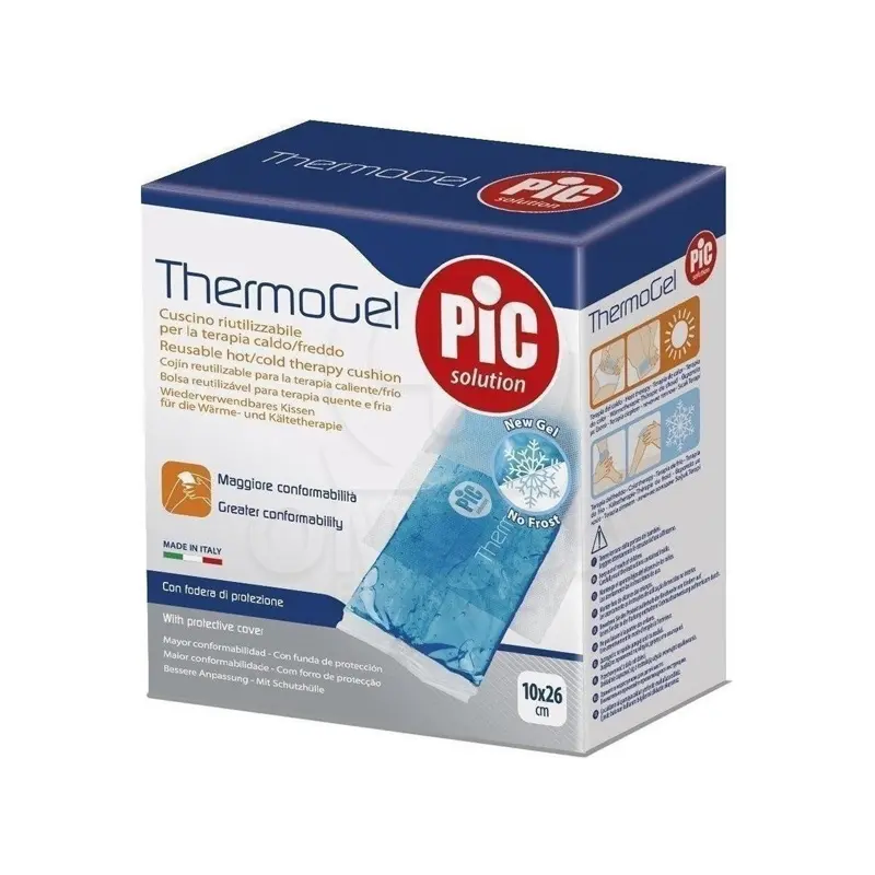 Pic Solution Thermogel 10x26cm Μαξιλαράκι Παγοκύστη & Θερμοφόρα Πολλαπλών Χρήσεων για Φυσική Ανακούφιση Από τον Πόνο 1 Τεμάχιο
