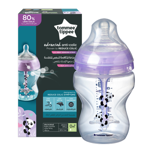 Tommee Tippee Μπιμπερό Advanced Anti-Colic μικρής ροής 260ml με σχέδιο για κορίτσι 0m+