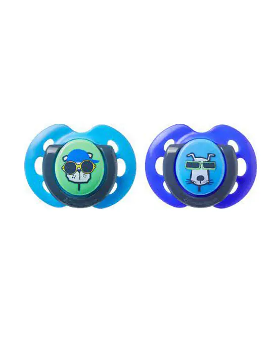 Tommee Tippee Πιπίλες σιλικόνης FUN 0-6m (2τμχ)