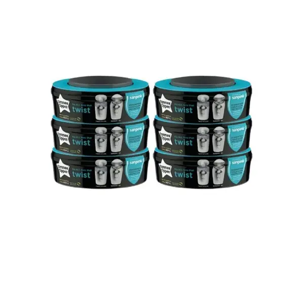 Tommee Tippee Ανταλλακτικές Σακούλες Για Κάδο Απόρριψης Πάνας Twist And Click 6 τεμάχια